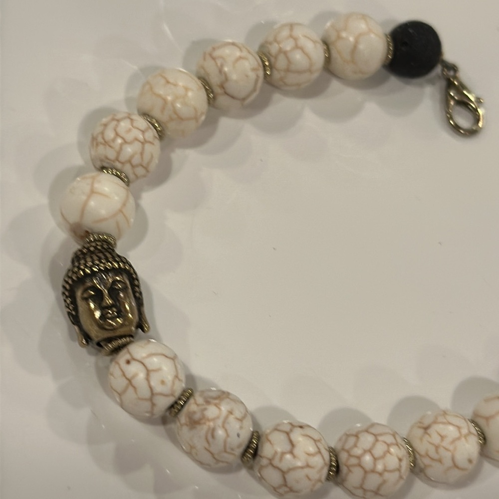 Original handmade artisan bracelet.  Adjustable 7 to 8.5 inches. Gemstones